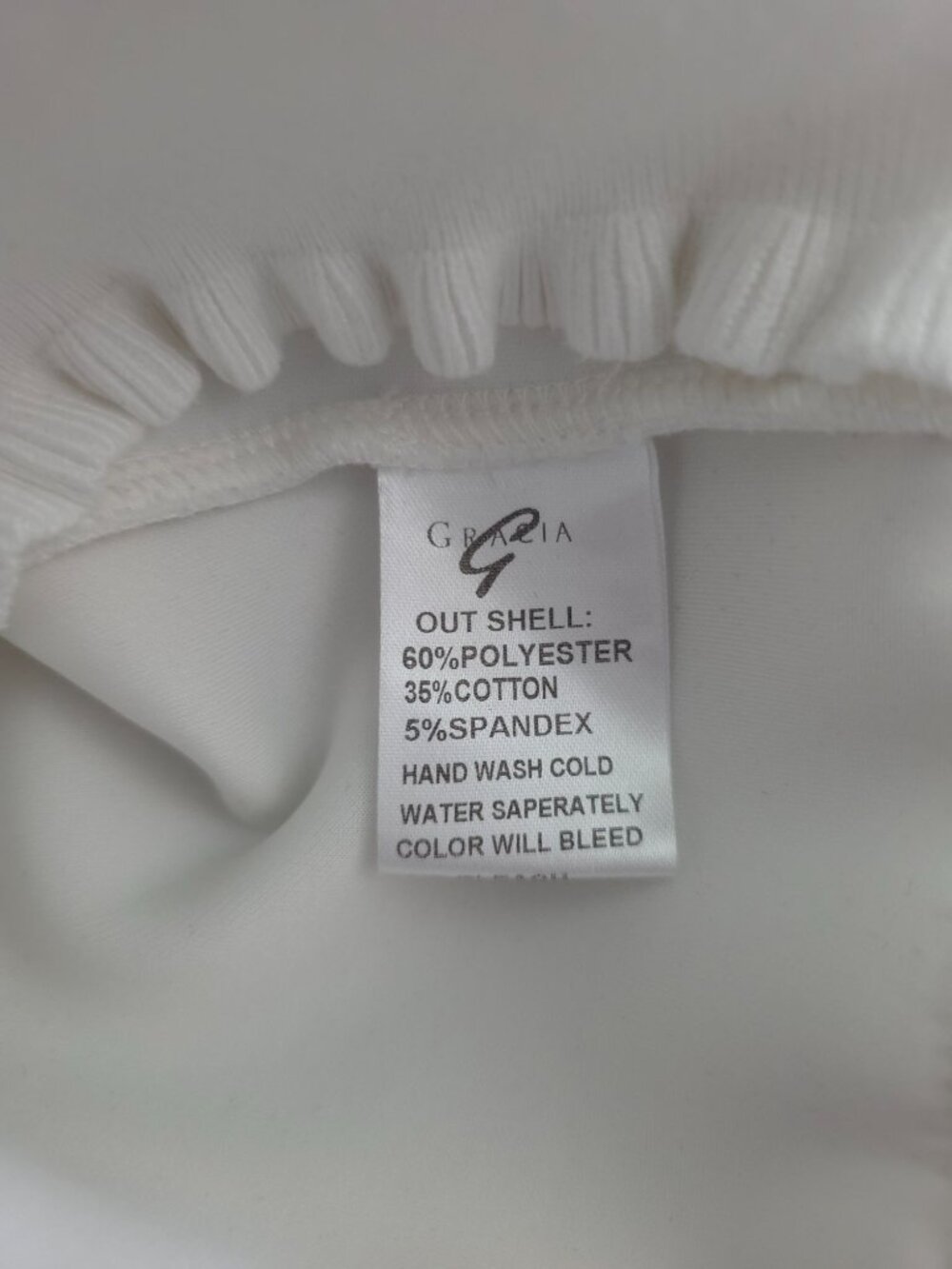 GRACIA White Puff Sleeve Top With Sheer Organza Ruffle Cuffs Women's Small - Picture 5 of 6